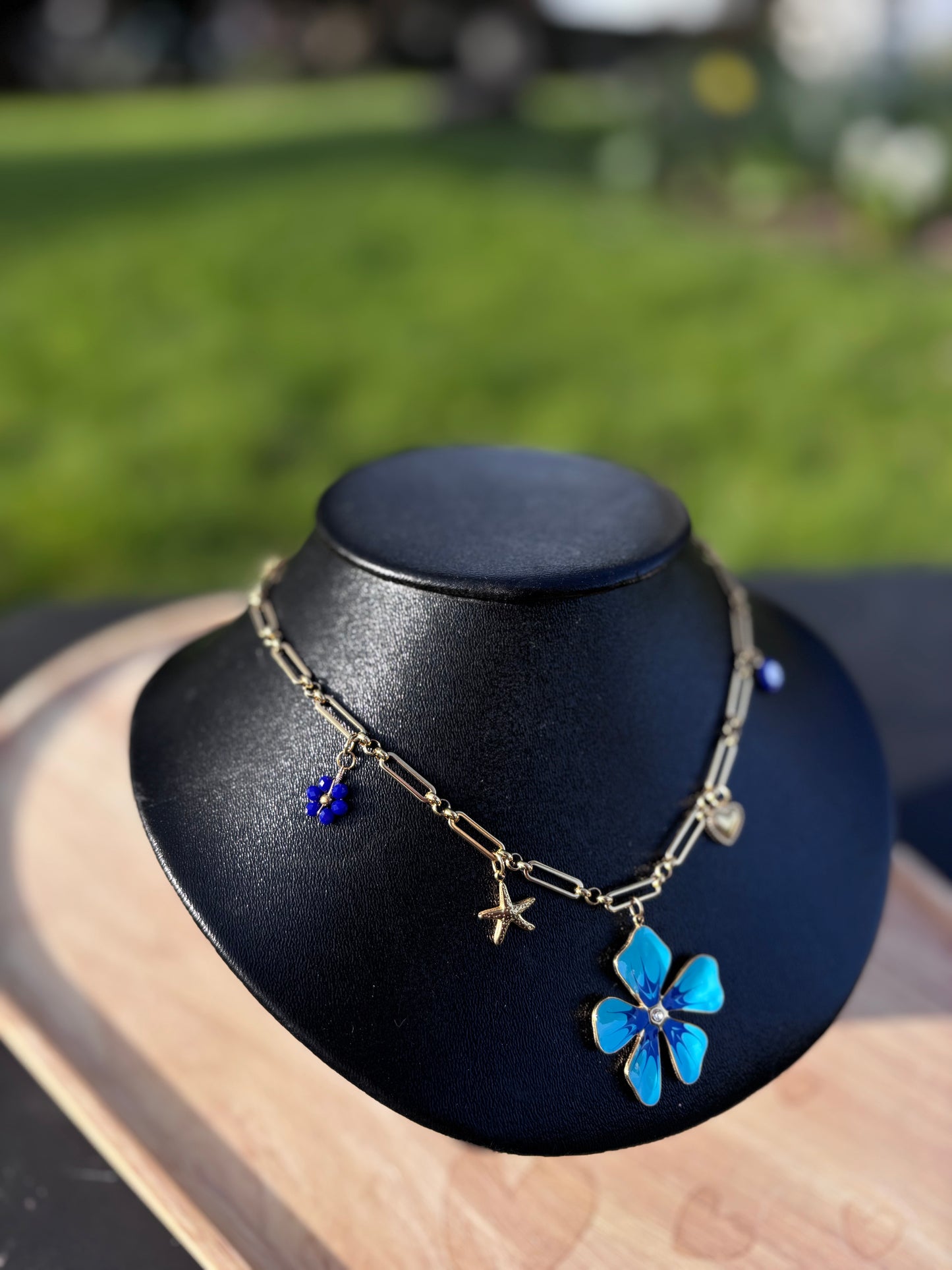 Collier bloom bleu | Théia Bijoux
