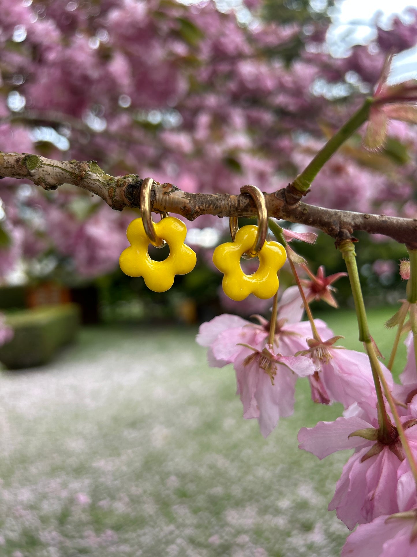 Boucles d’oreilles Margarita jaunes | Théia Bijoux