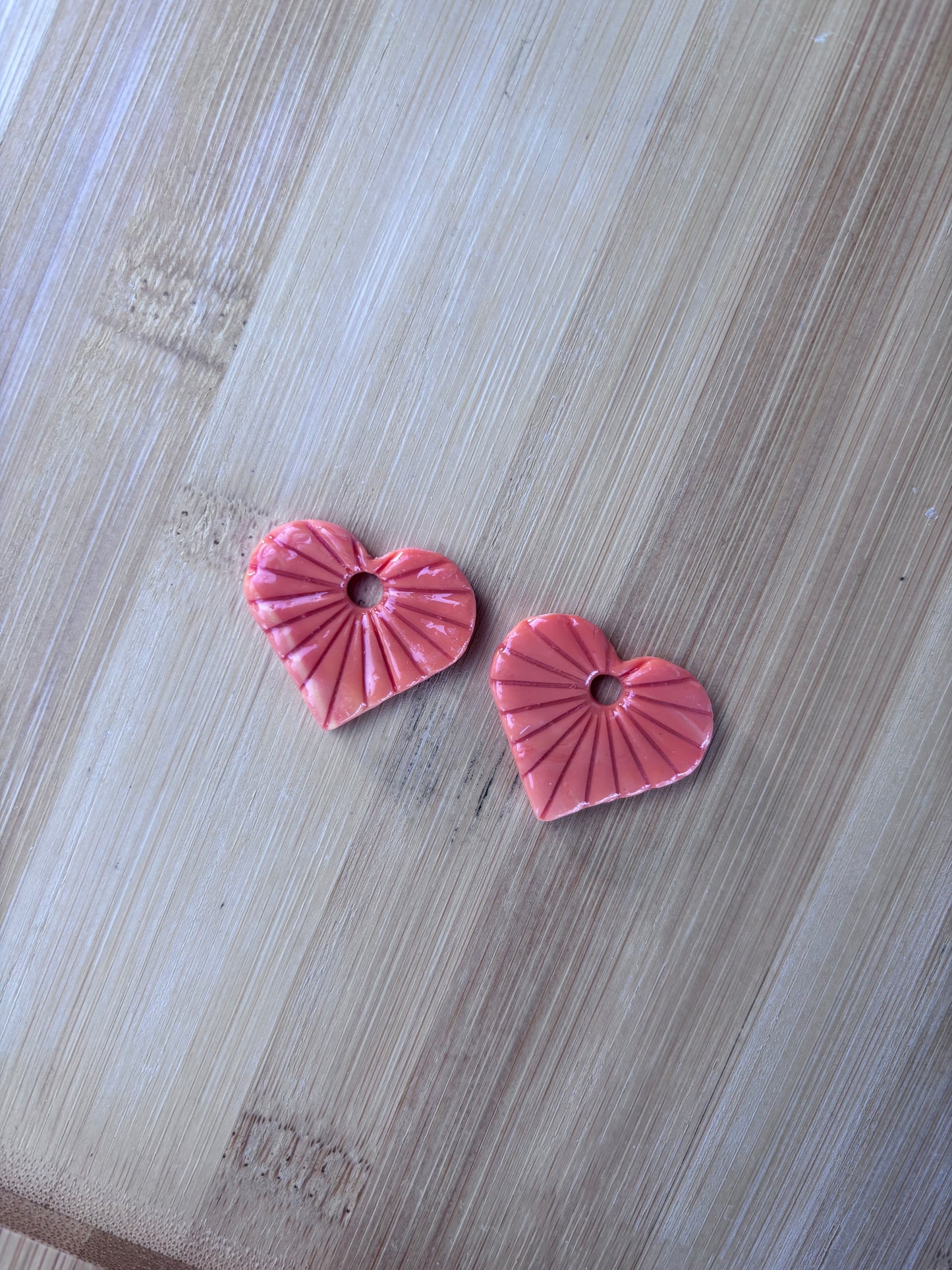 Créoles Esmée corail | Théia Bijoux