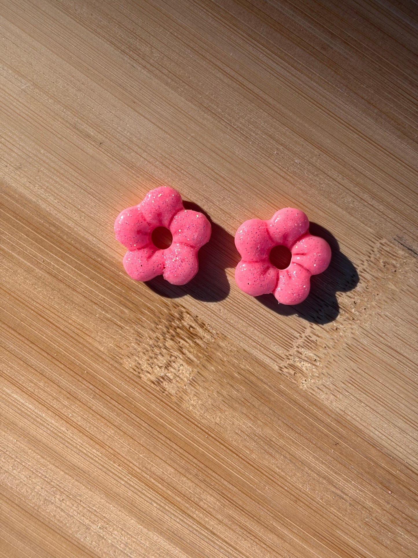 Créoles Capucine rose flash | Théia Bijoux