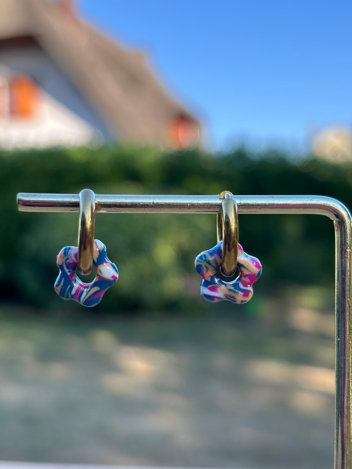 Créoles Mini Flora peps | Théia Bijoux
