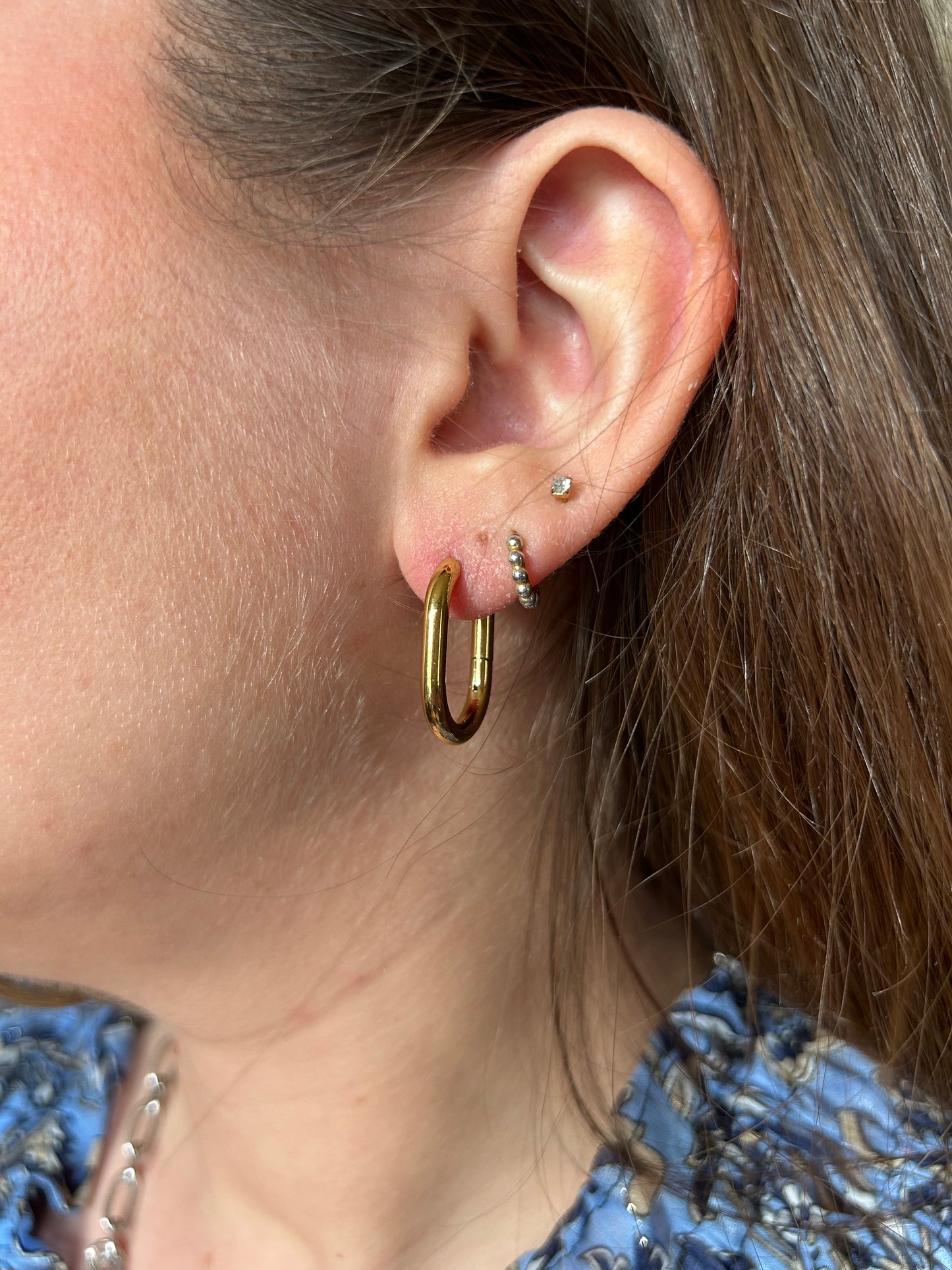 Boucles d’Oreilles Thémis Rectangulaires | Theia Bijoux