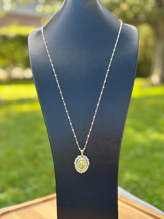 Sautoir Maria blanc | Théia Bijoux