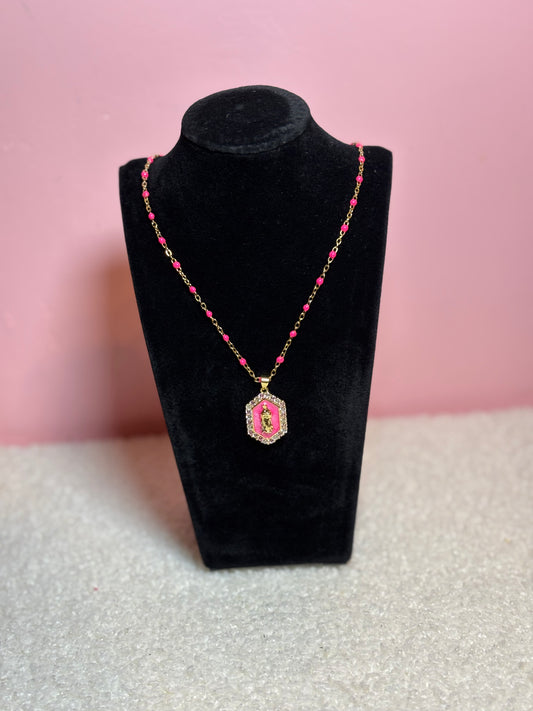 Collier Virgo rose | Théia Bijoux