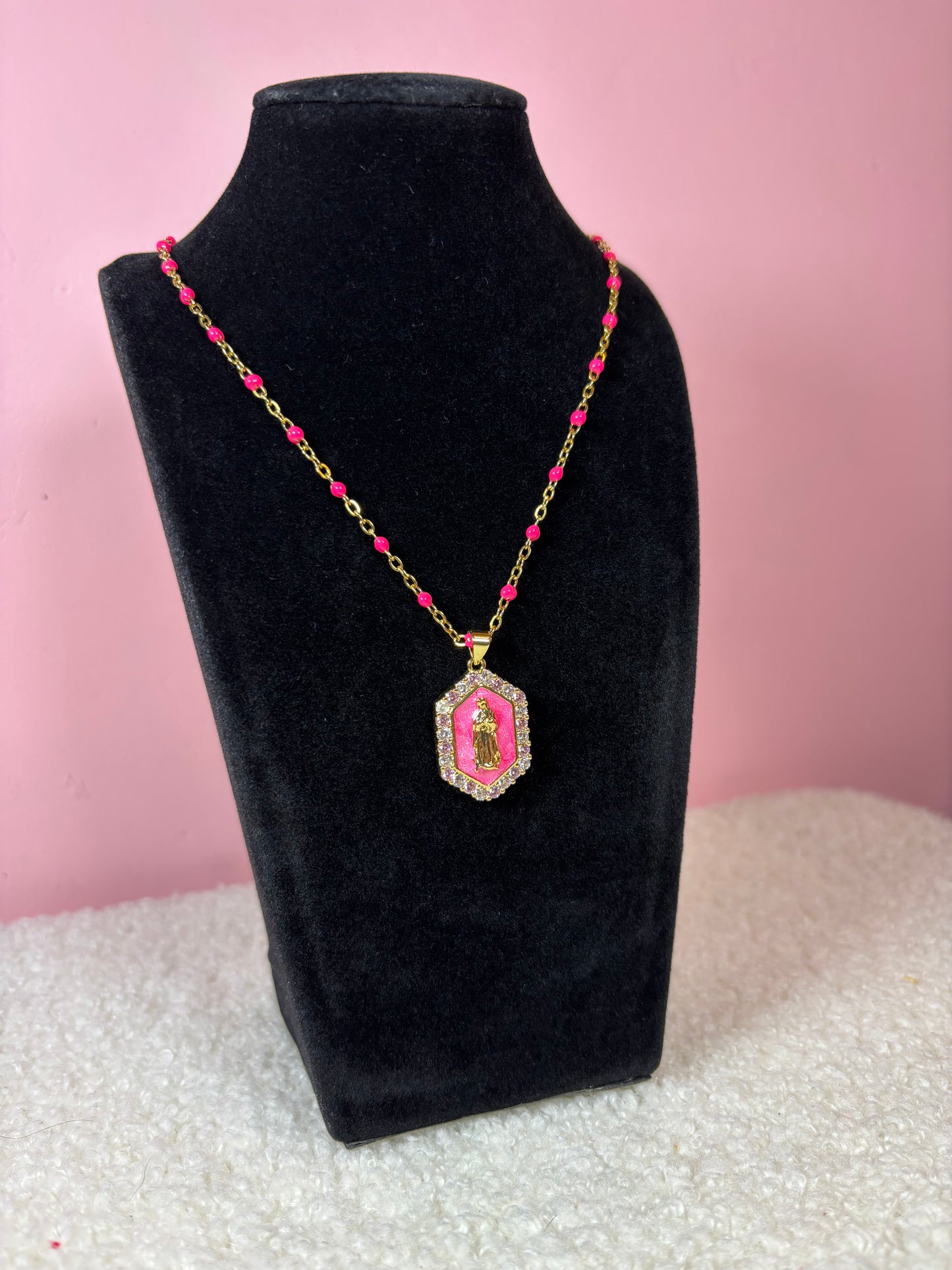 Collier Virgo rose | Théia Bijoux