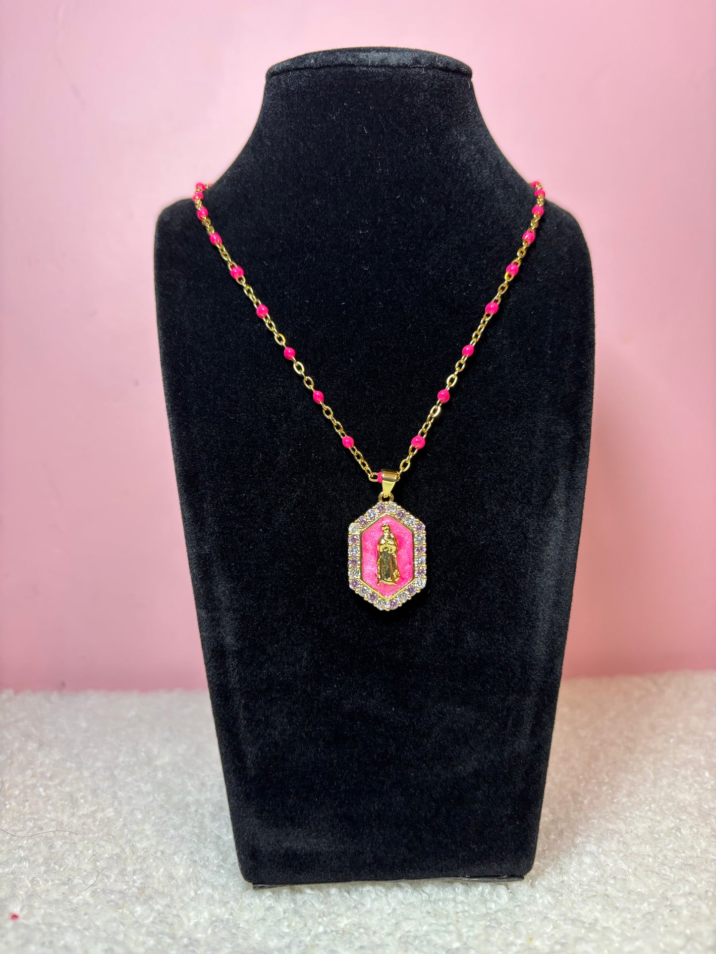 Collier Virgo rose | Théia Bijoux