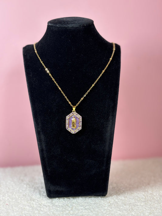 Collier Virgo violet | Théia Bijoux