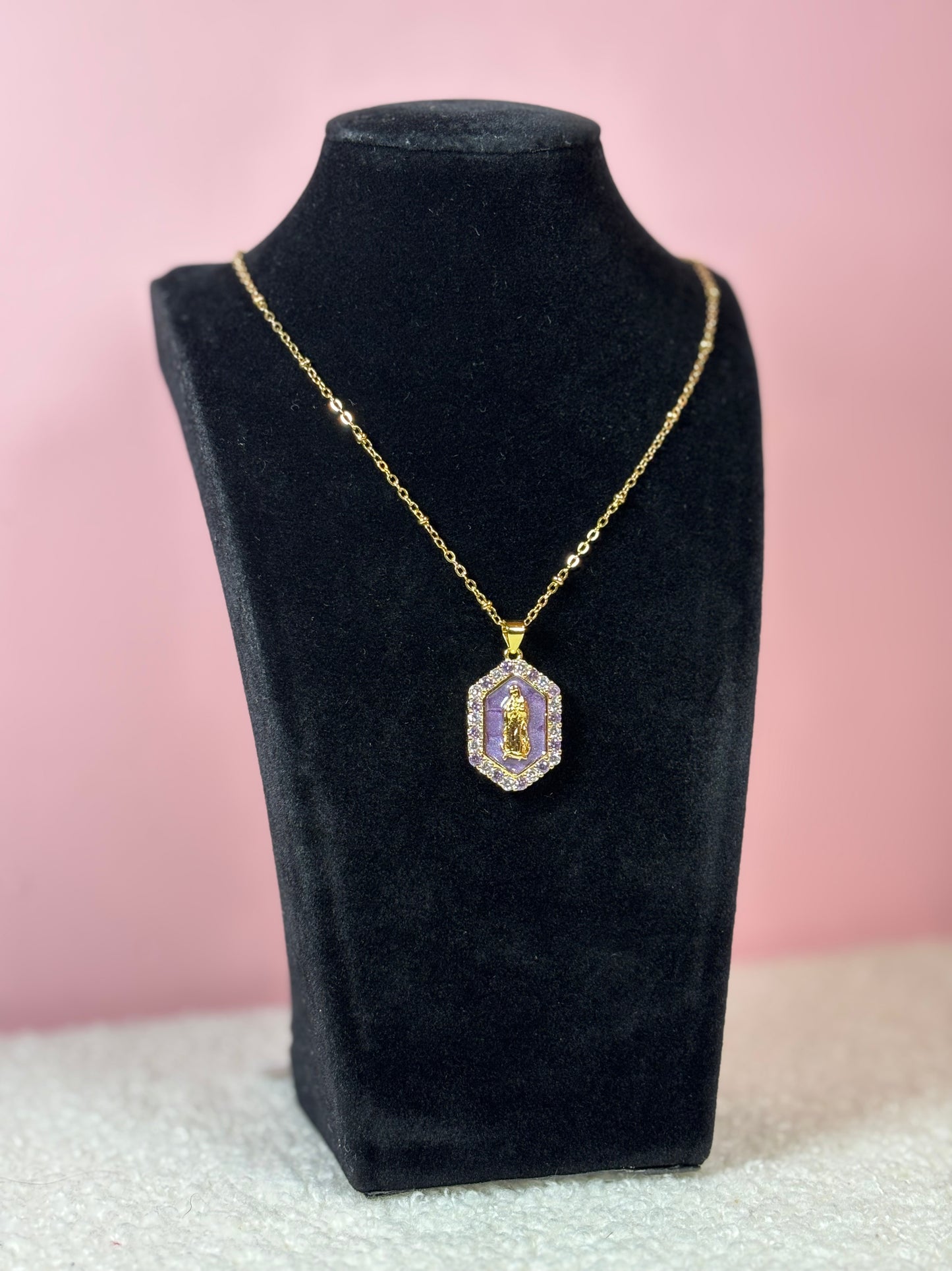 Collier Virgo violet | Théia Bijoux