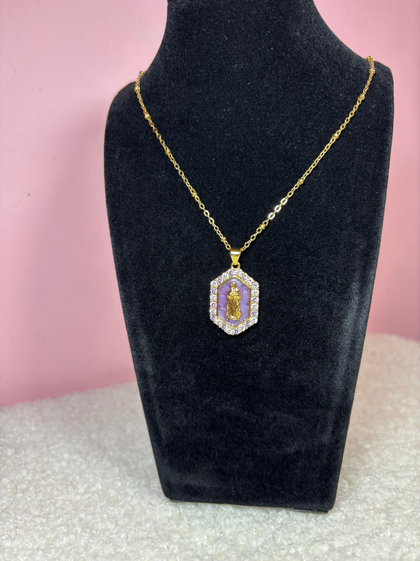 Collier Virgo violet | Théia Bijoux