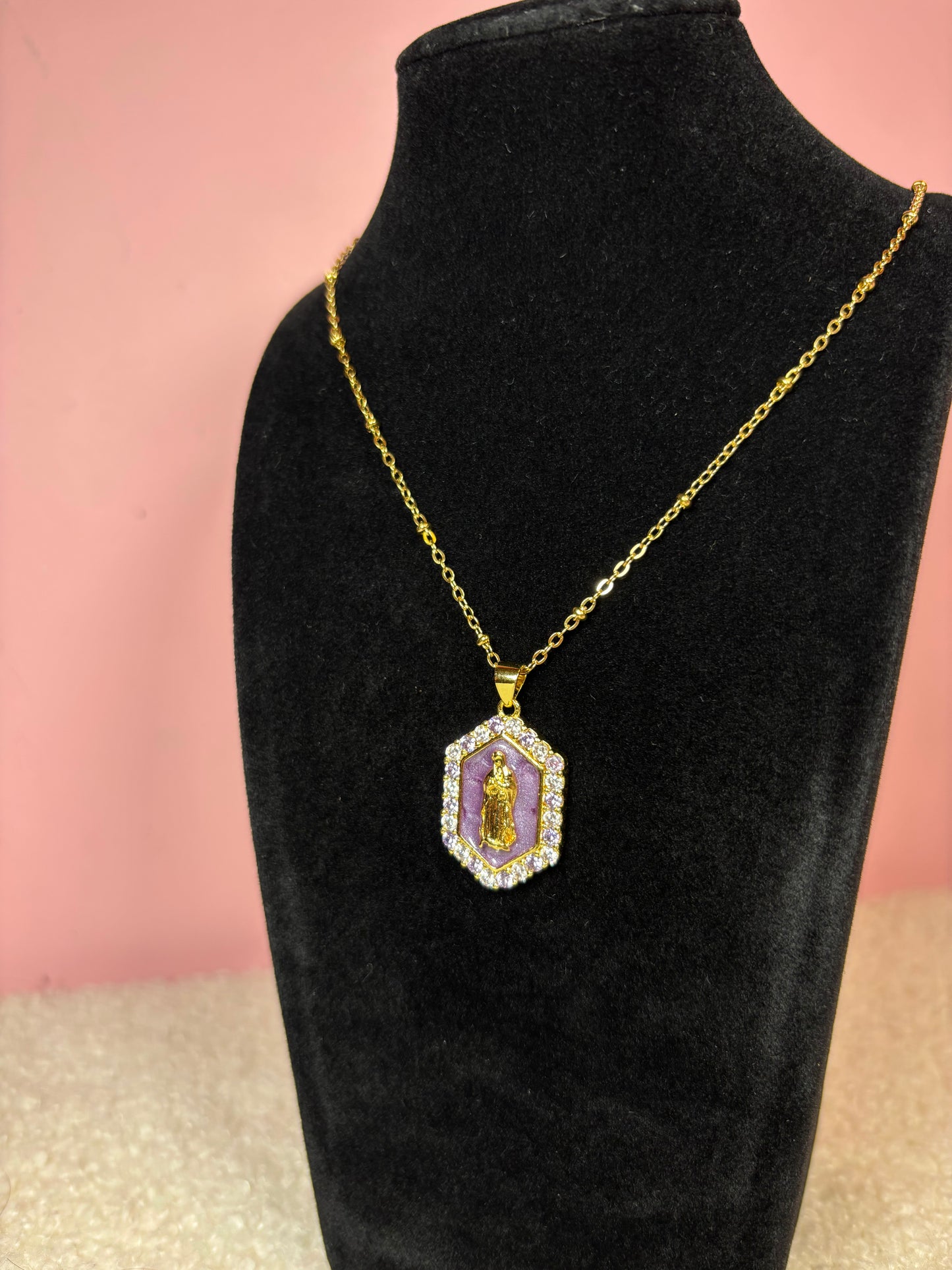 Collier Virgo violet | Théia Bijoux
