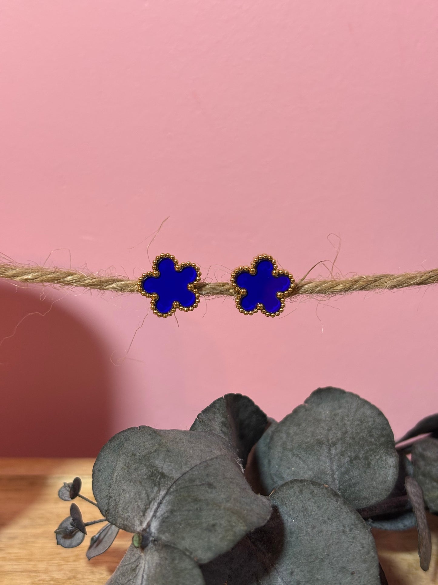 Boucles d’oreilles Cleef bleu | Théia Bijoux