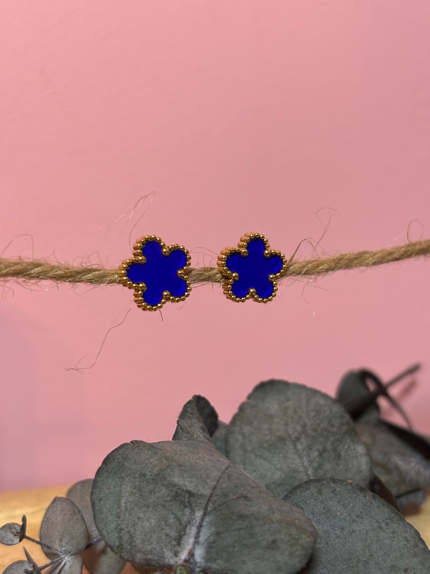Boucles d’oreilles Cleef bleu | Théia Bijoux