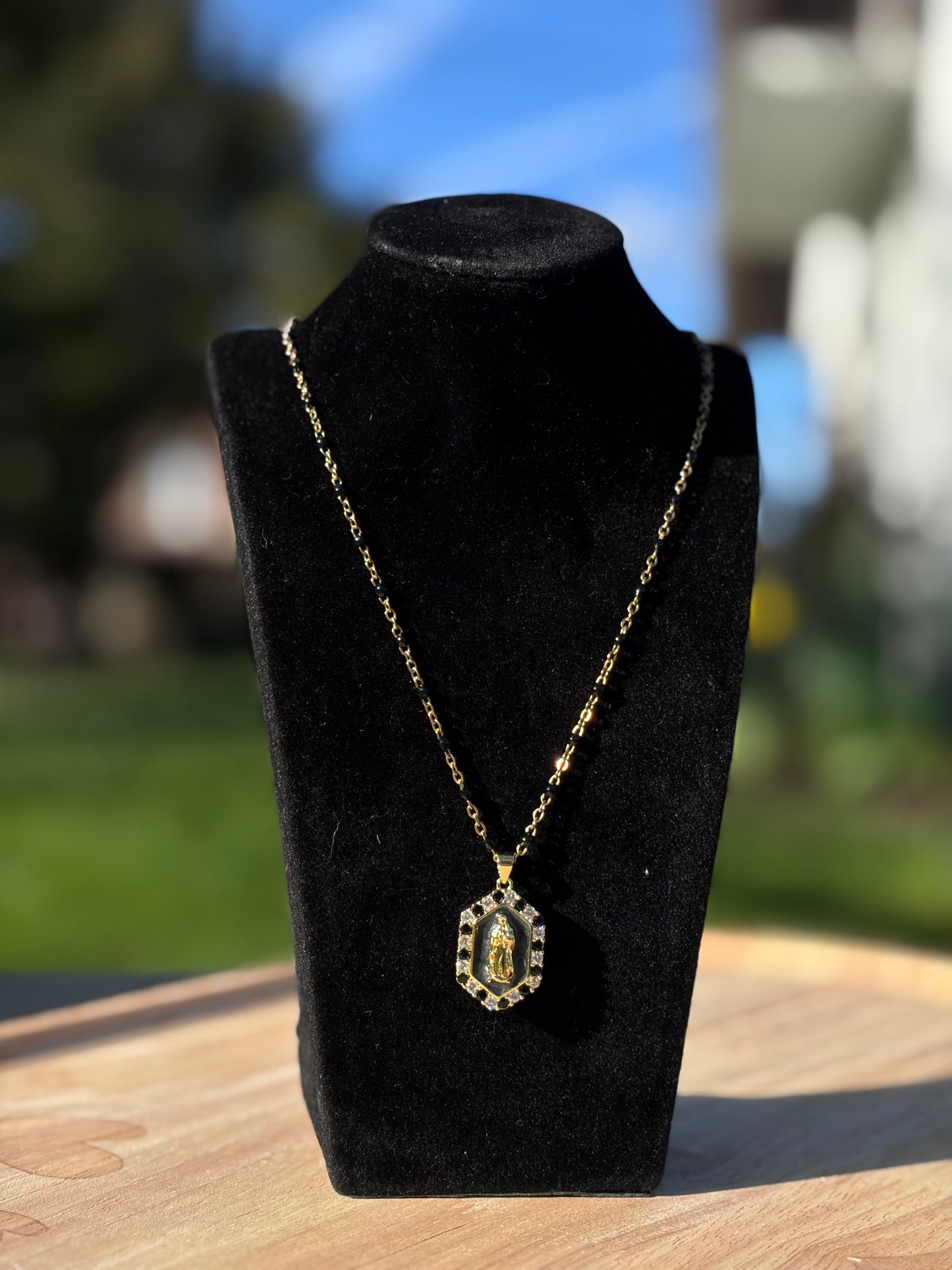 Collier Virgo noir | Théia Bijoux