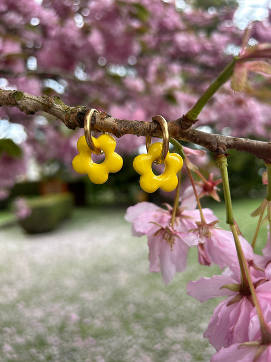 Boucles d’oreilles Margarita jaunes | Théia Bijoux