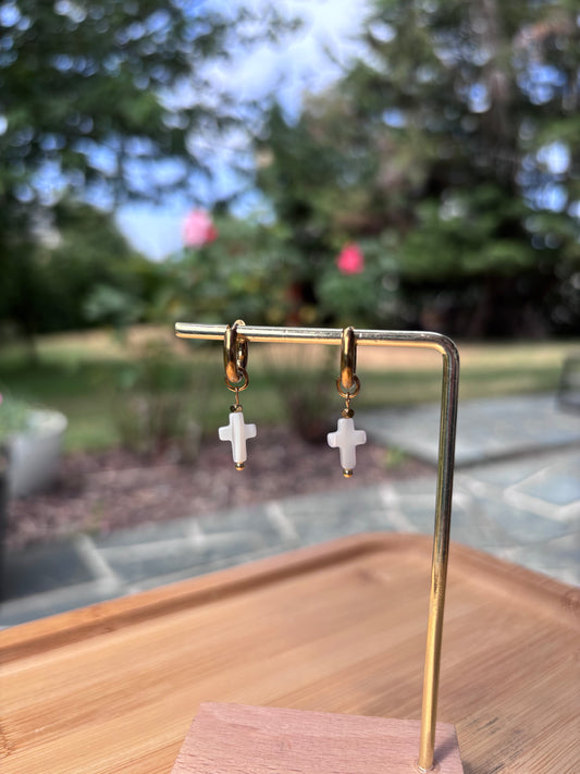 Boucles d'oreilles Croce | Théia Bijoux