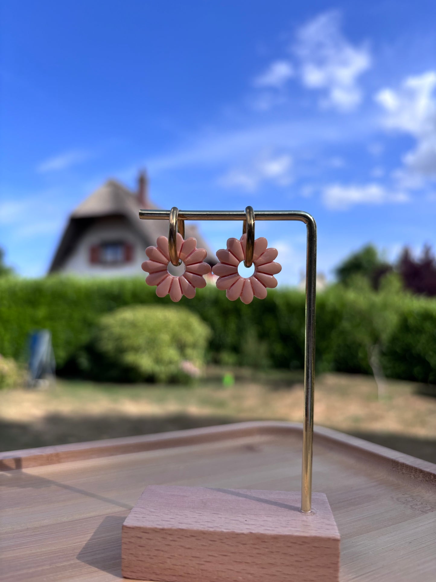 Créoles Aglaé pêche | Théia Bijoux