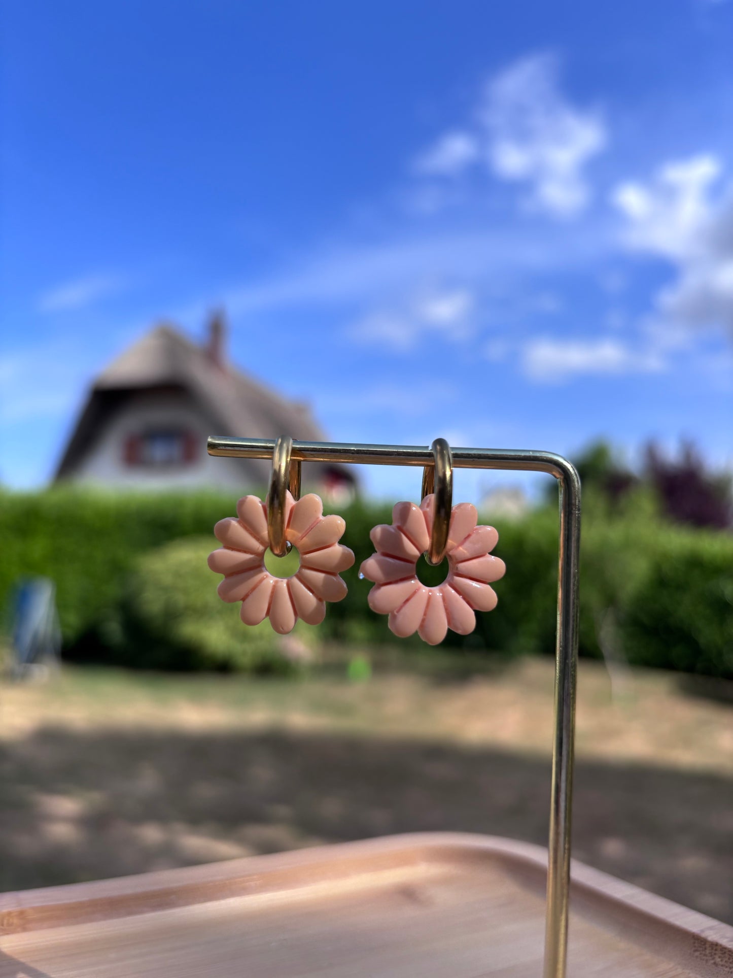 Créoles Aglaé pêche | Théia Bijoux
