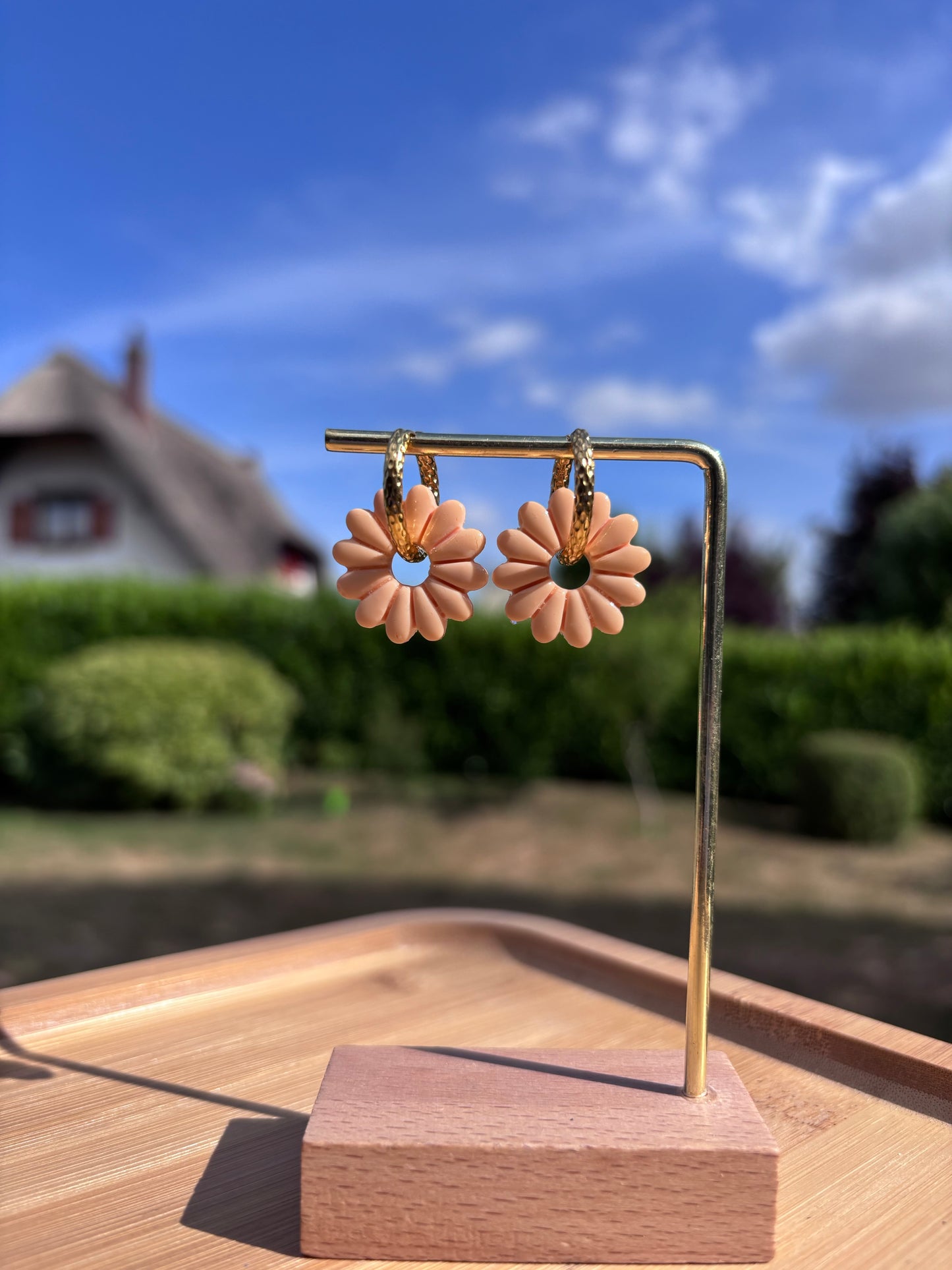 Créoles Aglaé pêche | Théia Bijoux