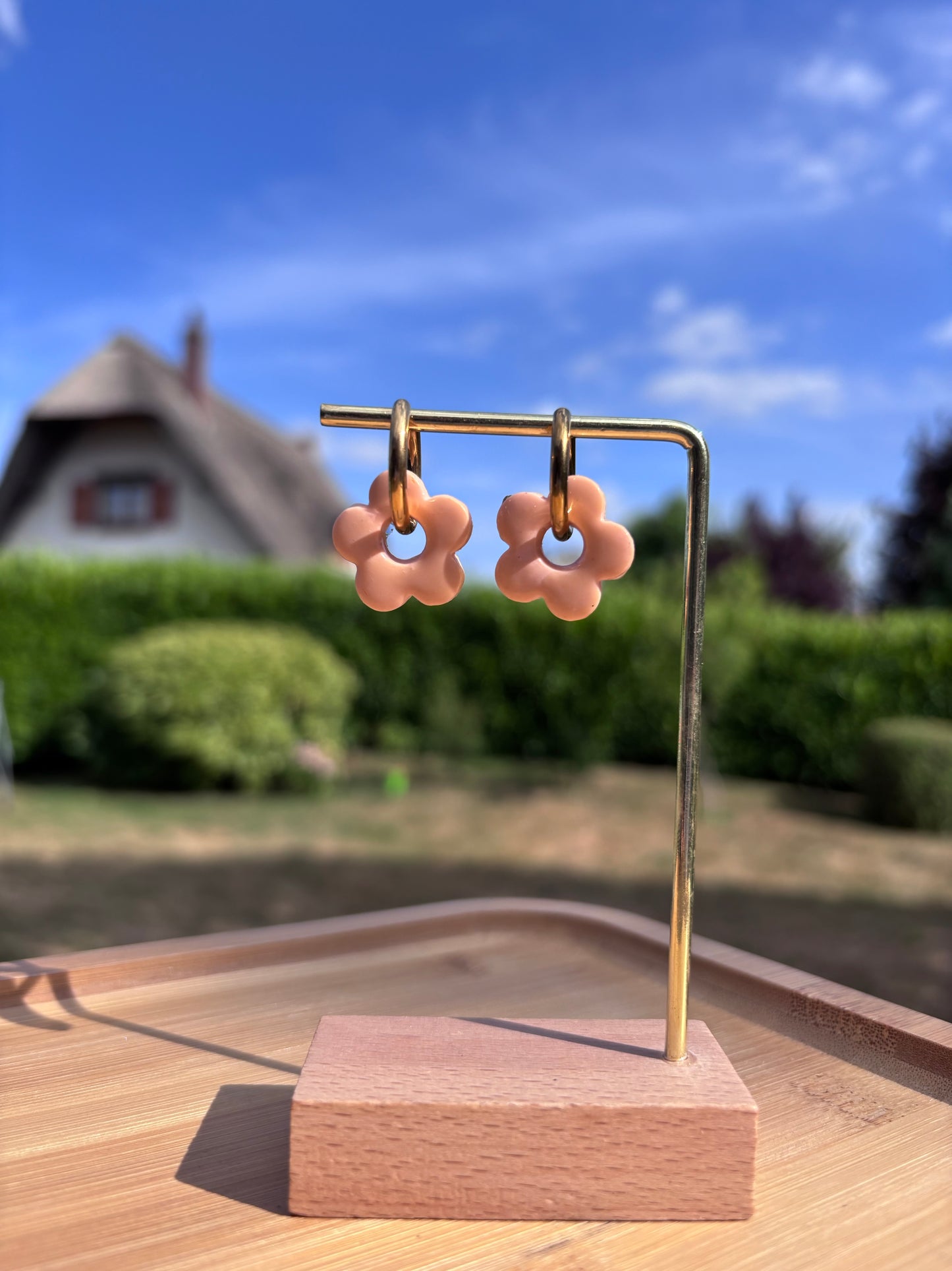 Créoles Margarita pêche | Théia Bijoux
