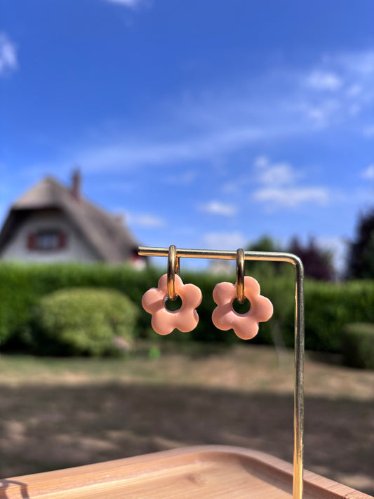 Créoles Margarita pêche | Théia Bijoux