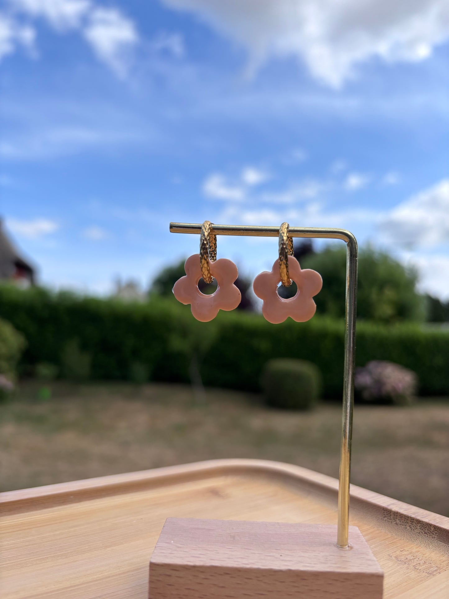 Créoles Margarita pêche | Théia Bijoux