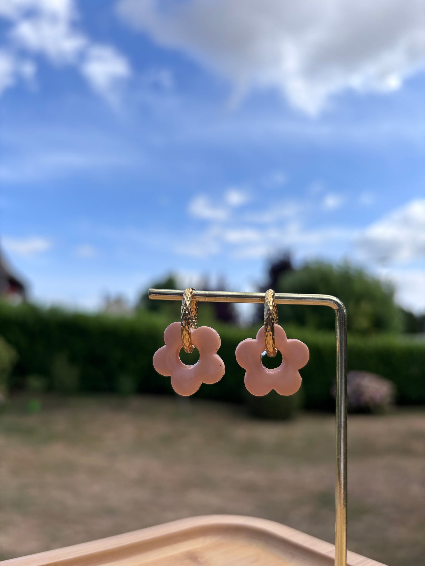 Créoles Margarita pêche | Théia Bijoux