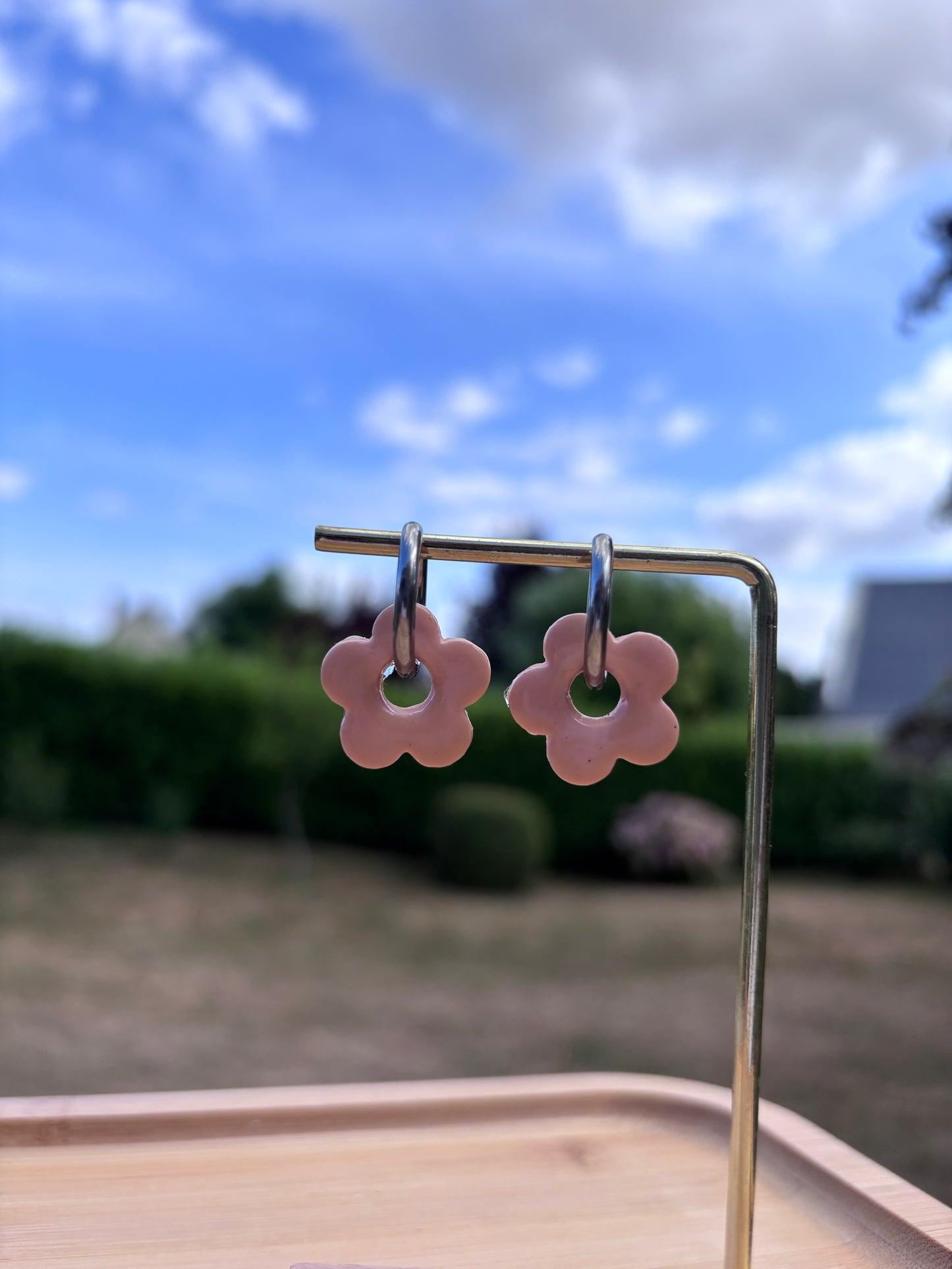 Créoles Margarita pêche | Théia Bijoux