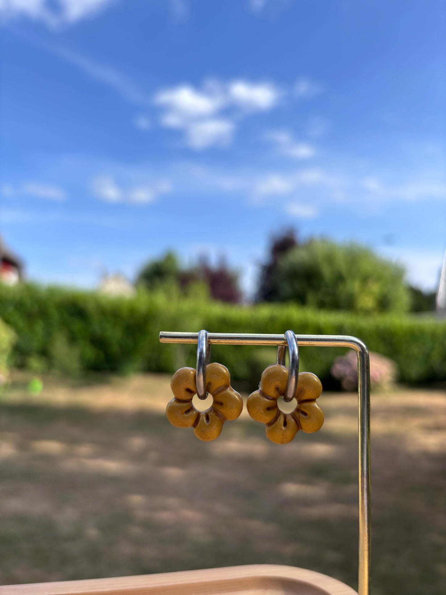 Créoles Capucine doré | Théia Bijoux