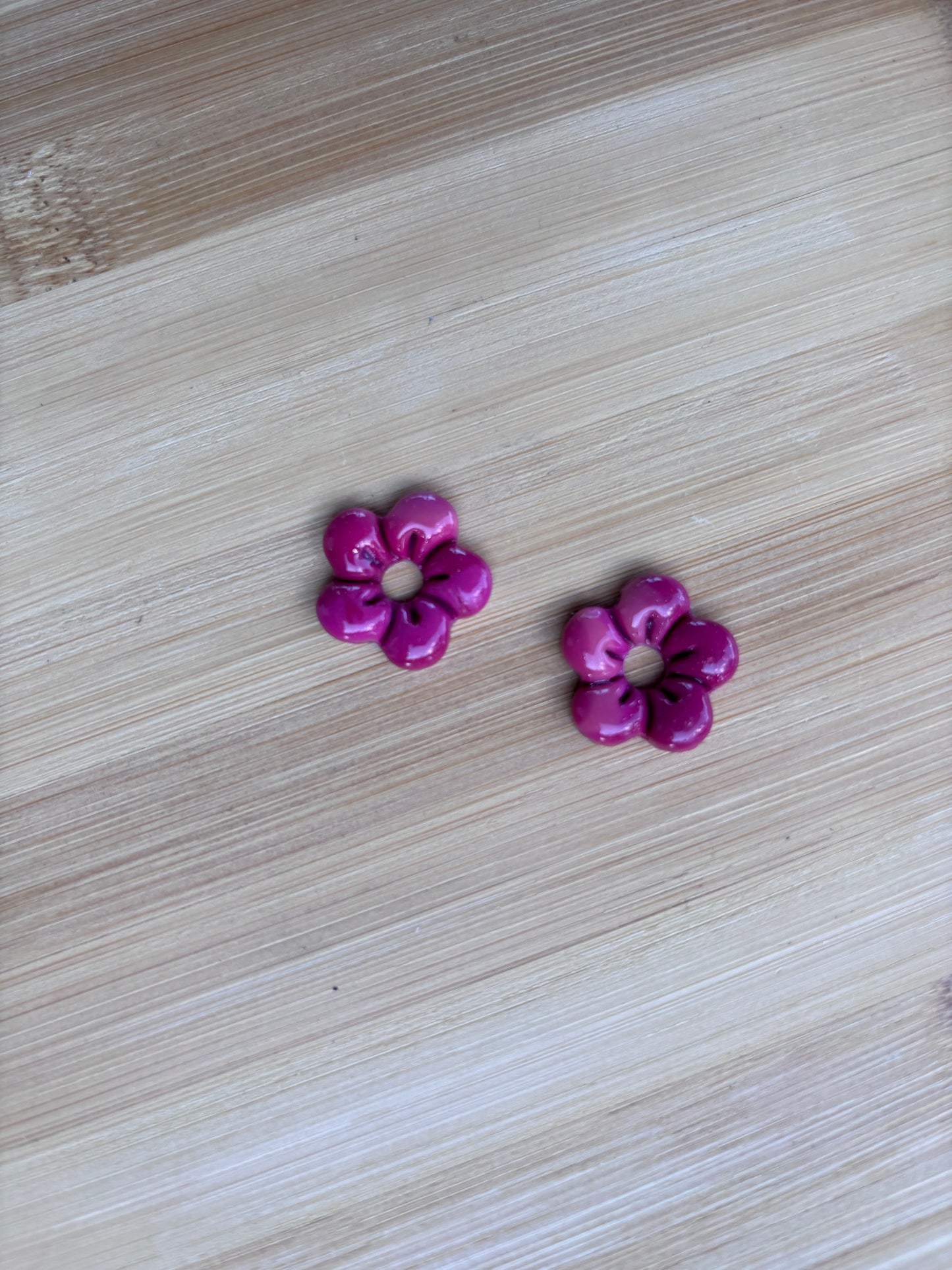 Créoles Capucine grenadine | Théia Bijoux