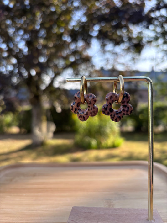 Créoles Margarita léopard | Théia Bijoux