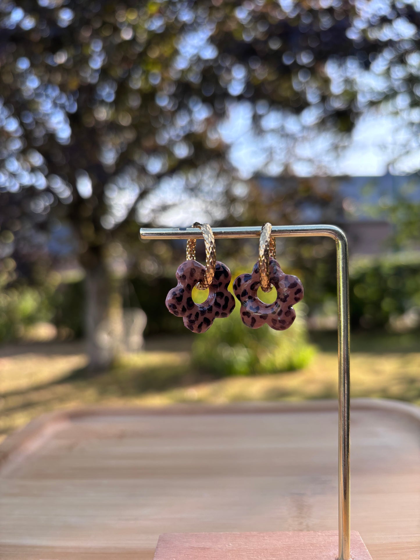 Créoles Margarita léopard | Théia Bijoux