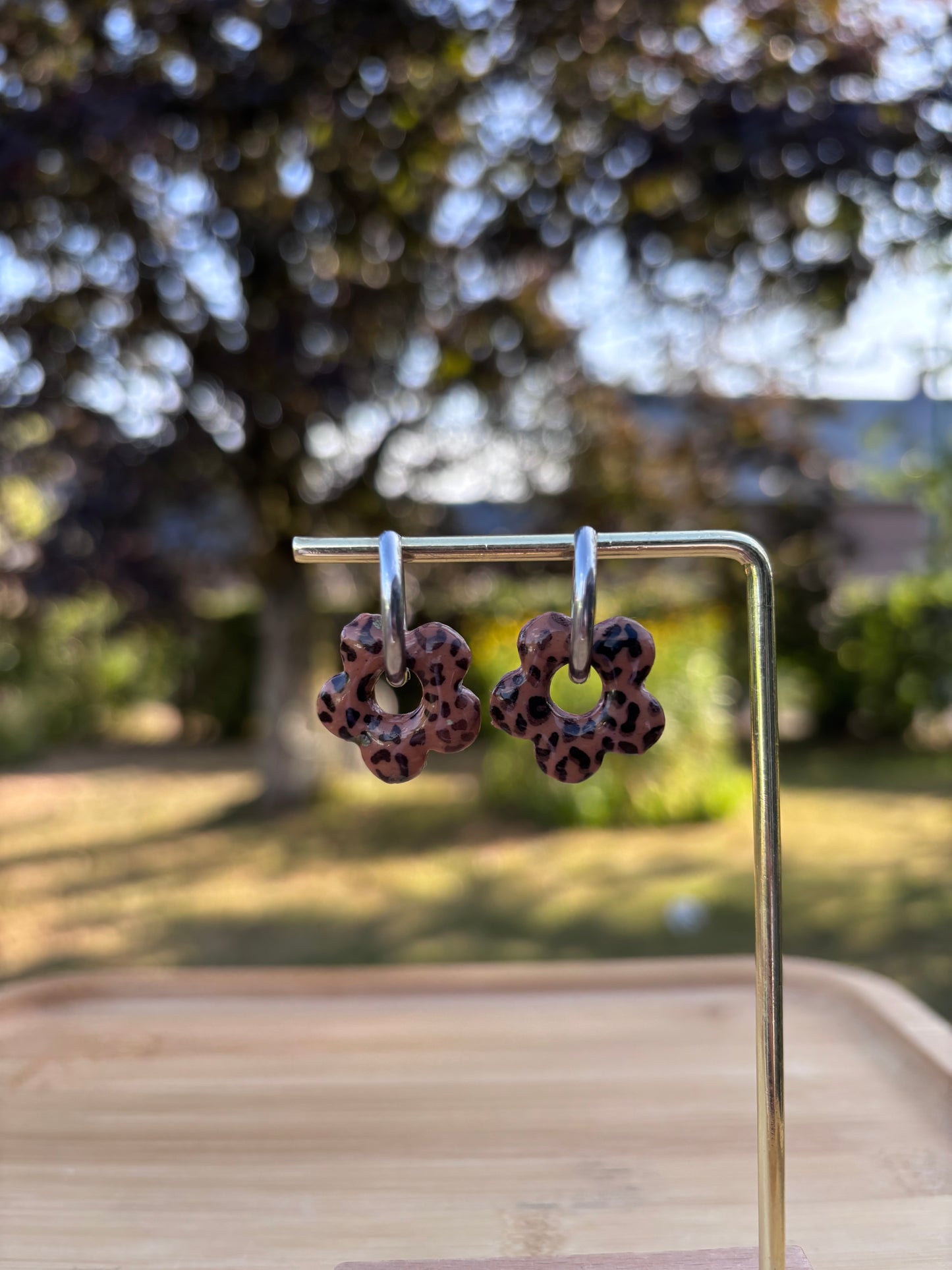 Créoles Margarita léopard | Théia Bijoux