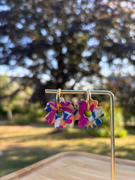 Créoles Lila pop | Théia Bijoux