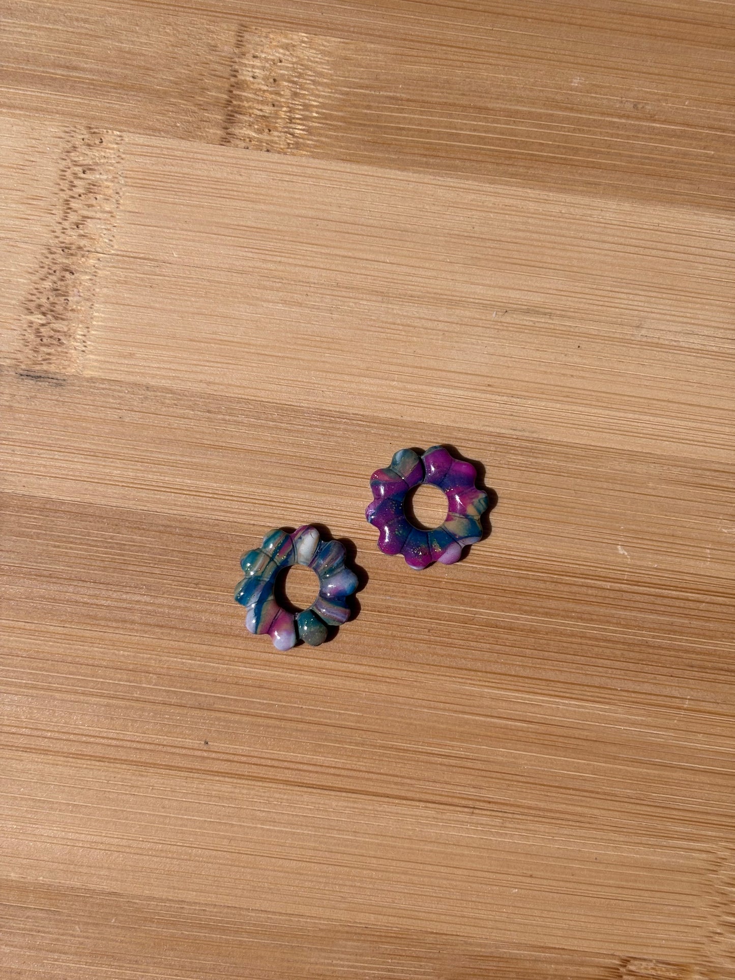 Créoles Rose galaxy | Théia Bijoux