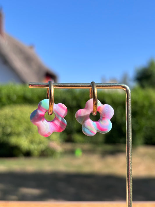Créoles Margarita pastel | Théia Bijoux