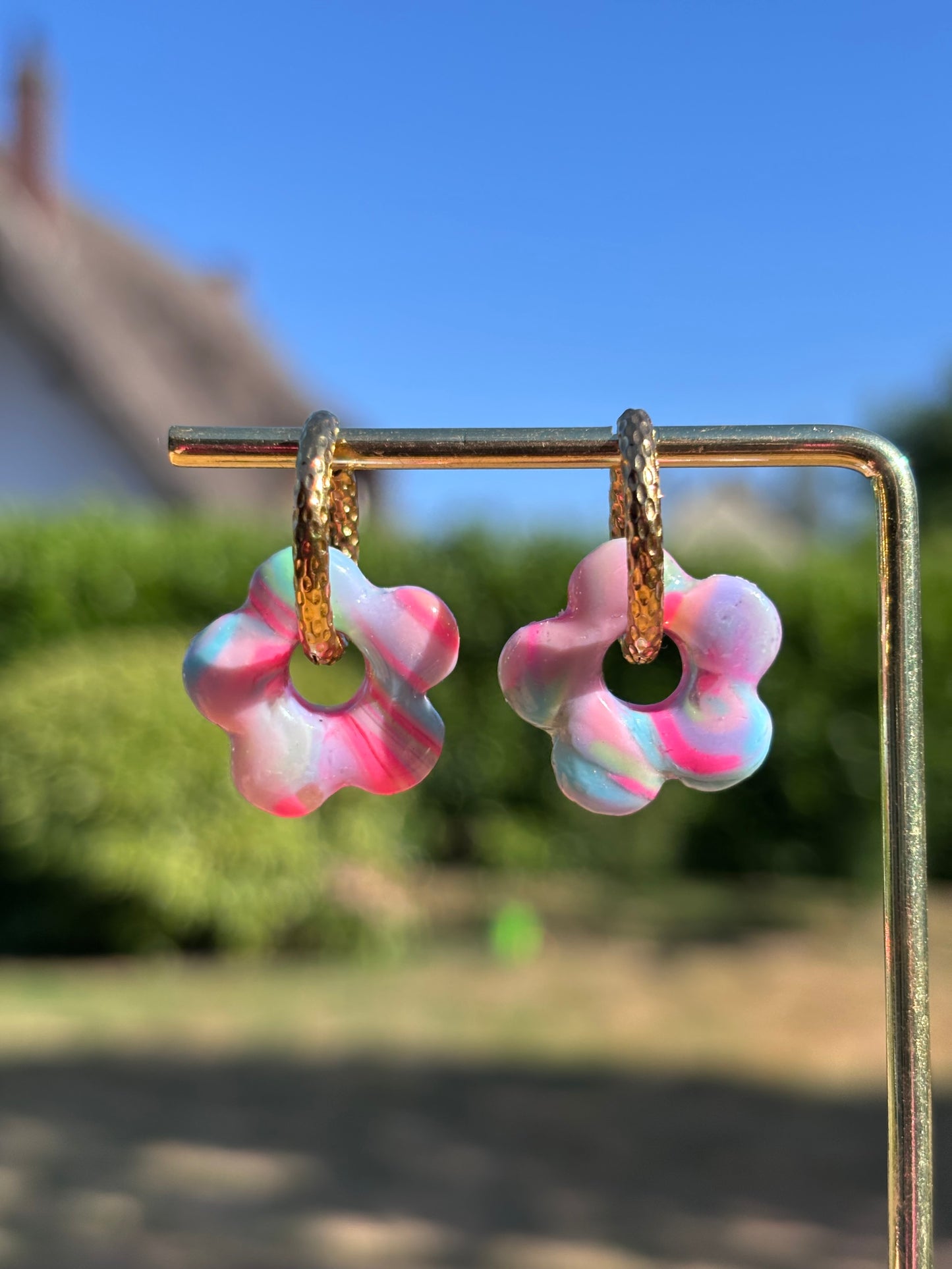 Créoles Margarita pastel | Théia Bijoux