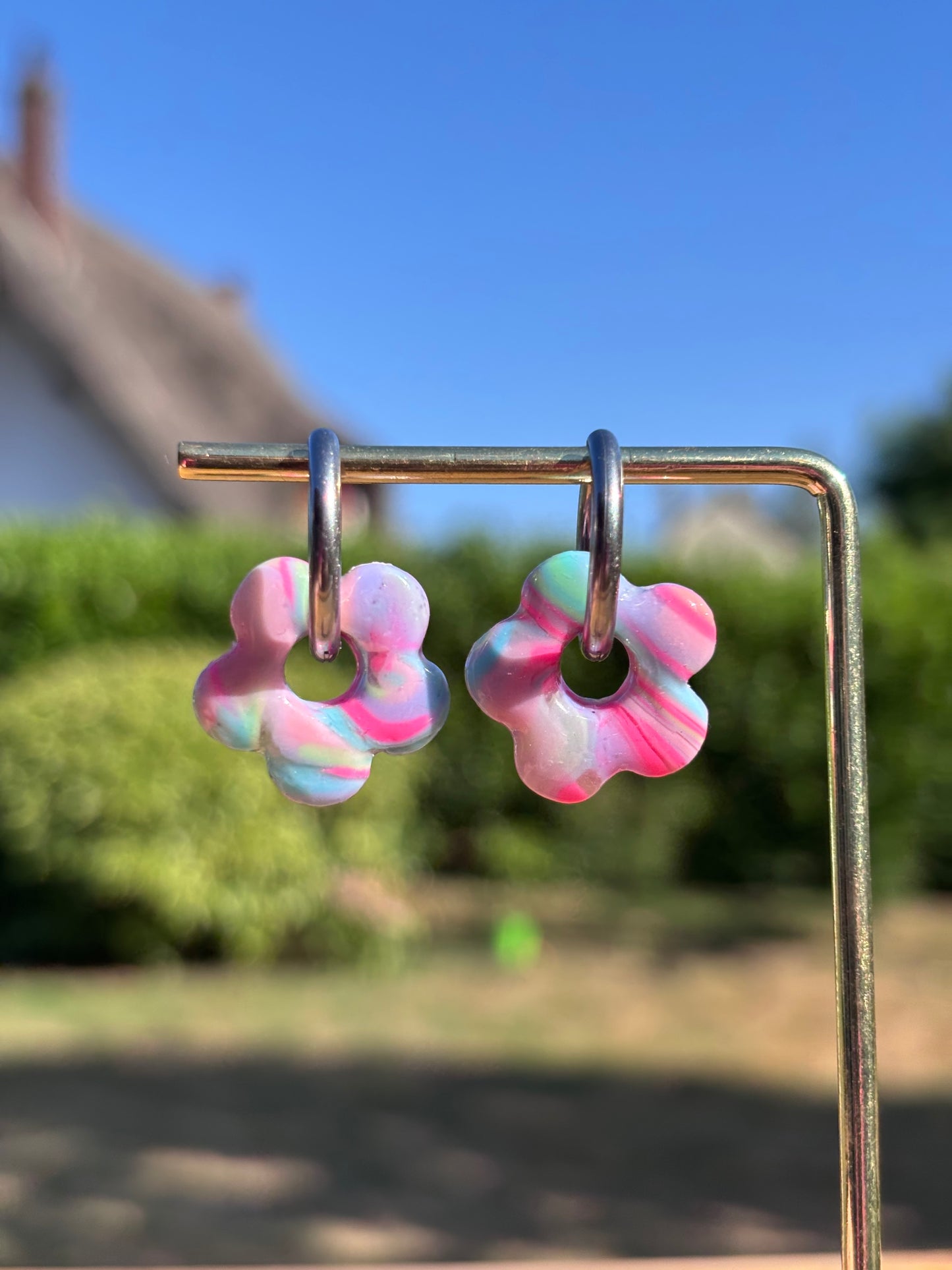 Créoles Margarita pastel | Théia Bijoux