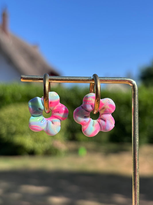Créoles Capucine pastel | Théia Bijoux