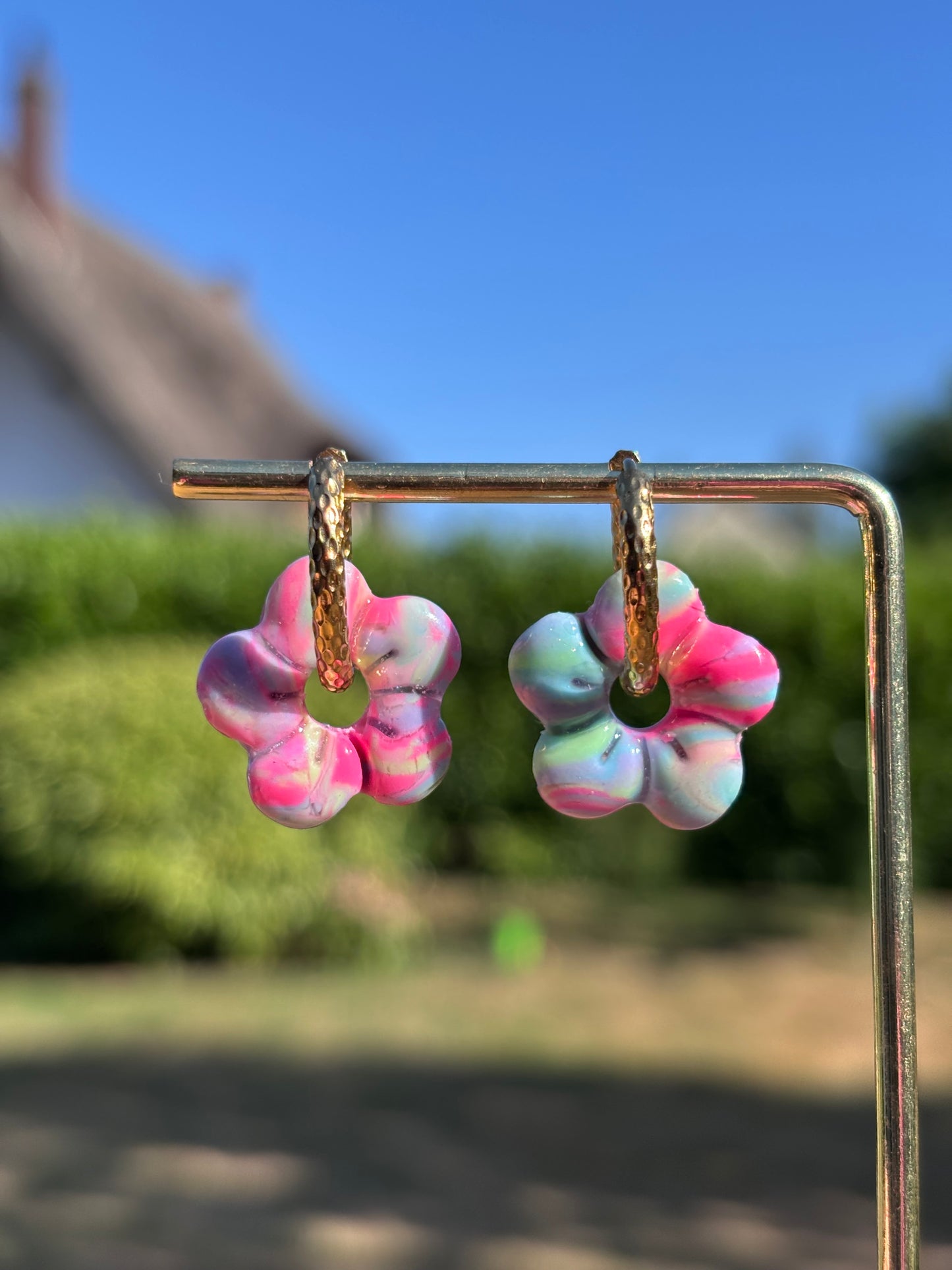 Créoles Capucine pastel | Théia Bijoux