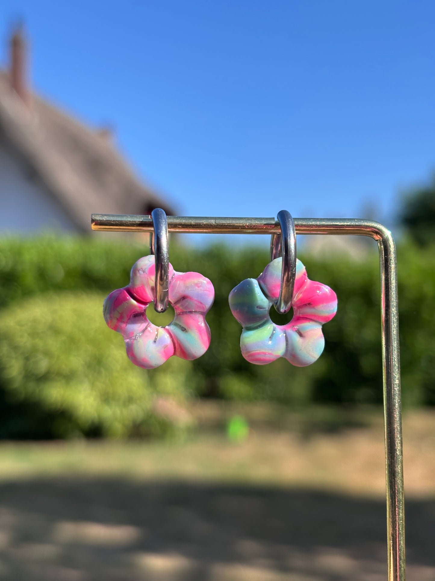 Créoles Capucine pastel | Théia Bijoux