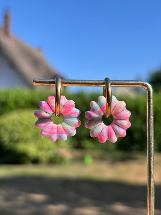 Créoles Aglaé pastel | Théia Bijoux