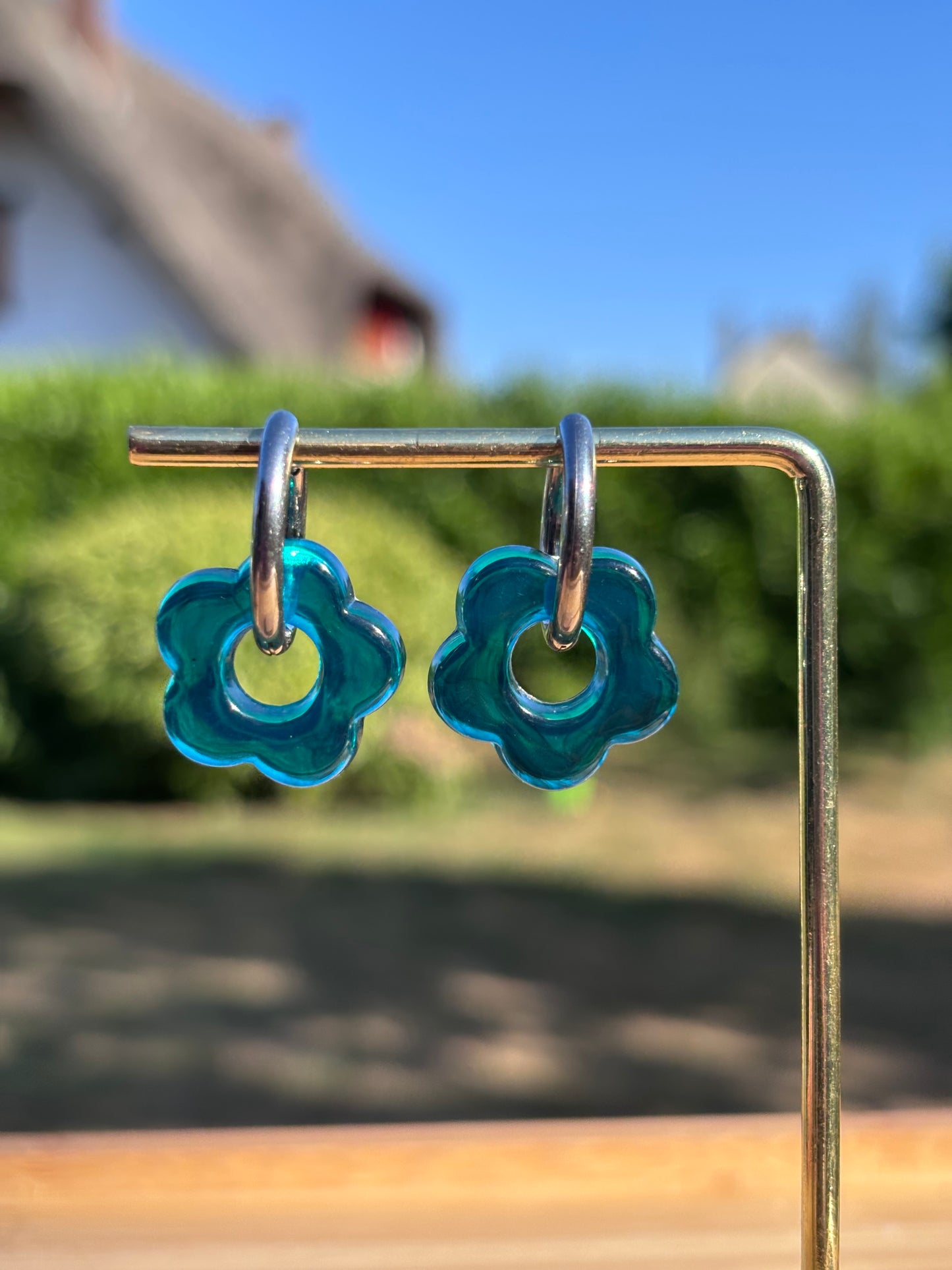 Créoles Margarita menthe | Théia Bijoux