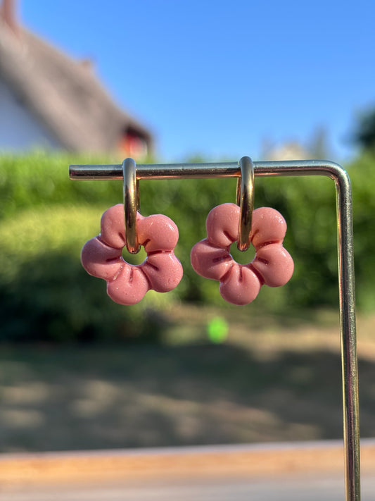 Créoles Capucine bubblegum | Théia Bijoux