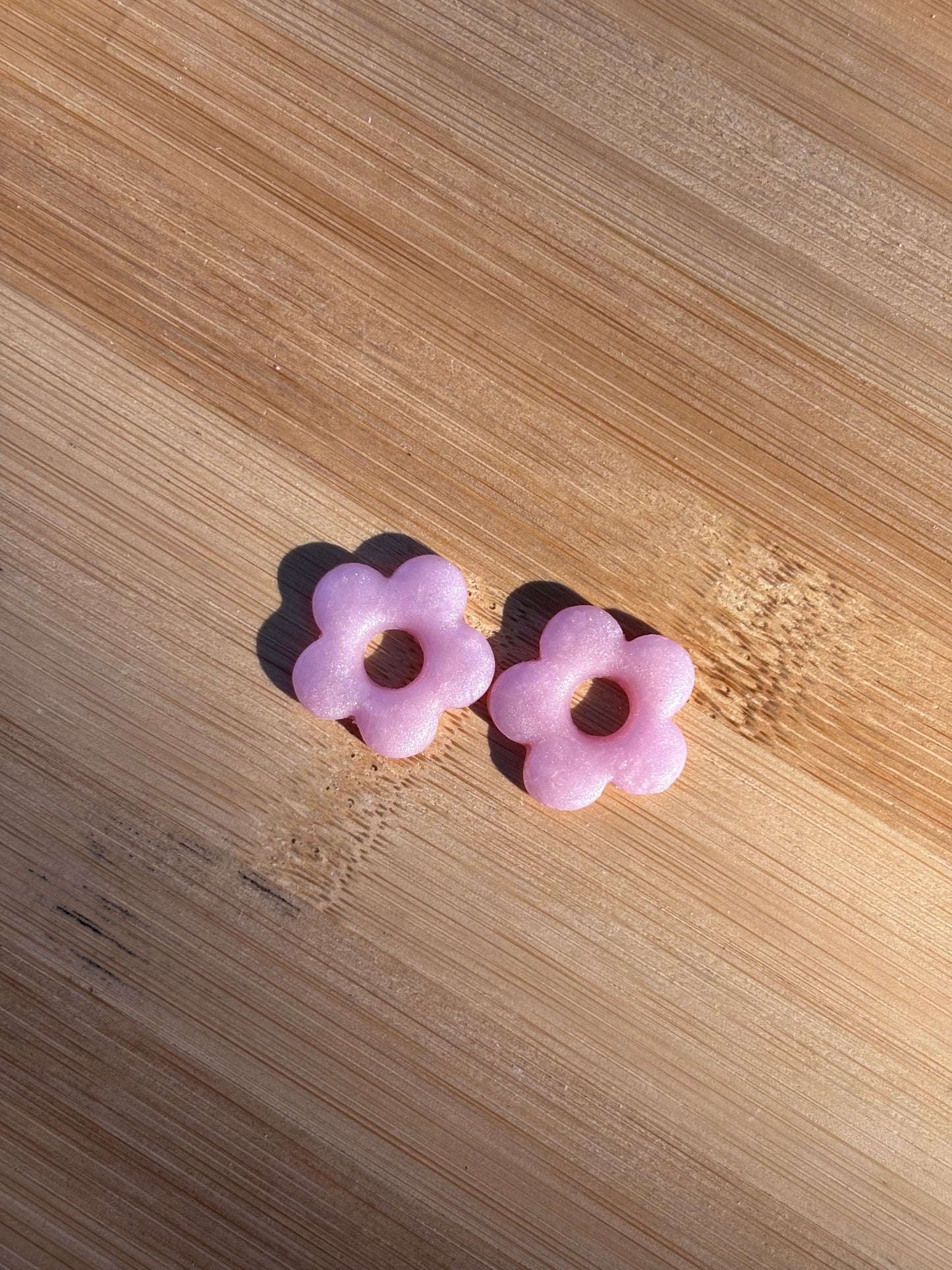 Créoles Margarita rose irisé | Théia Bijoux