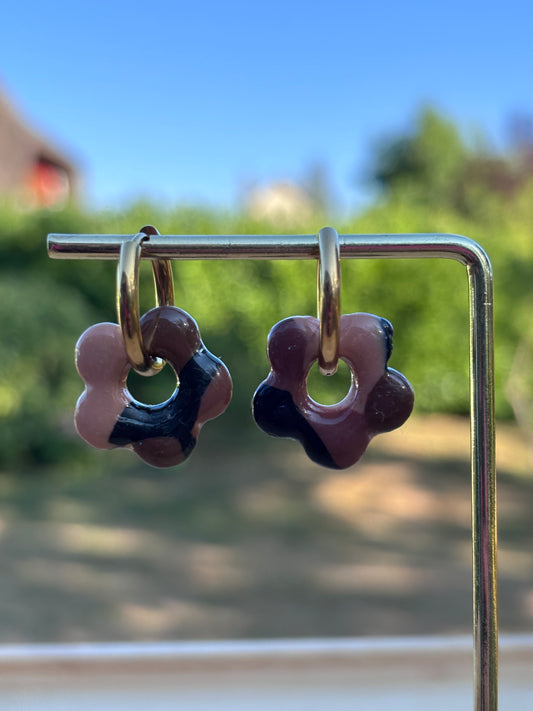 Créoles Margarita camouflage | Théia Bijoux