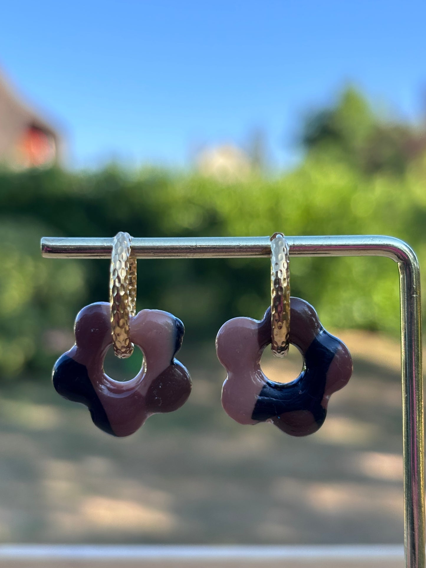 Créoles Margarita camouflage | Théia Bijoux