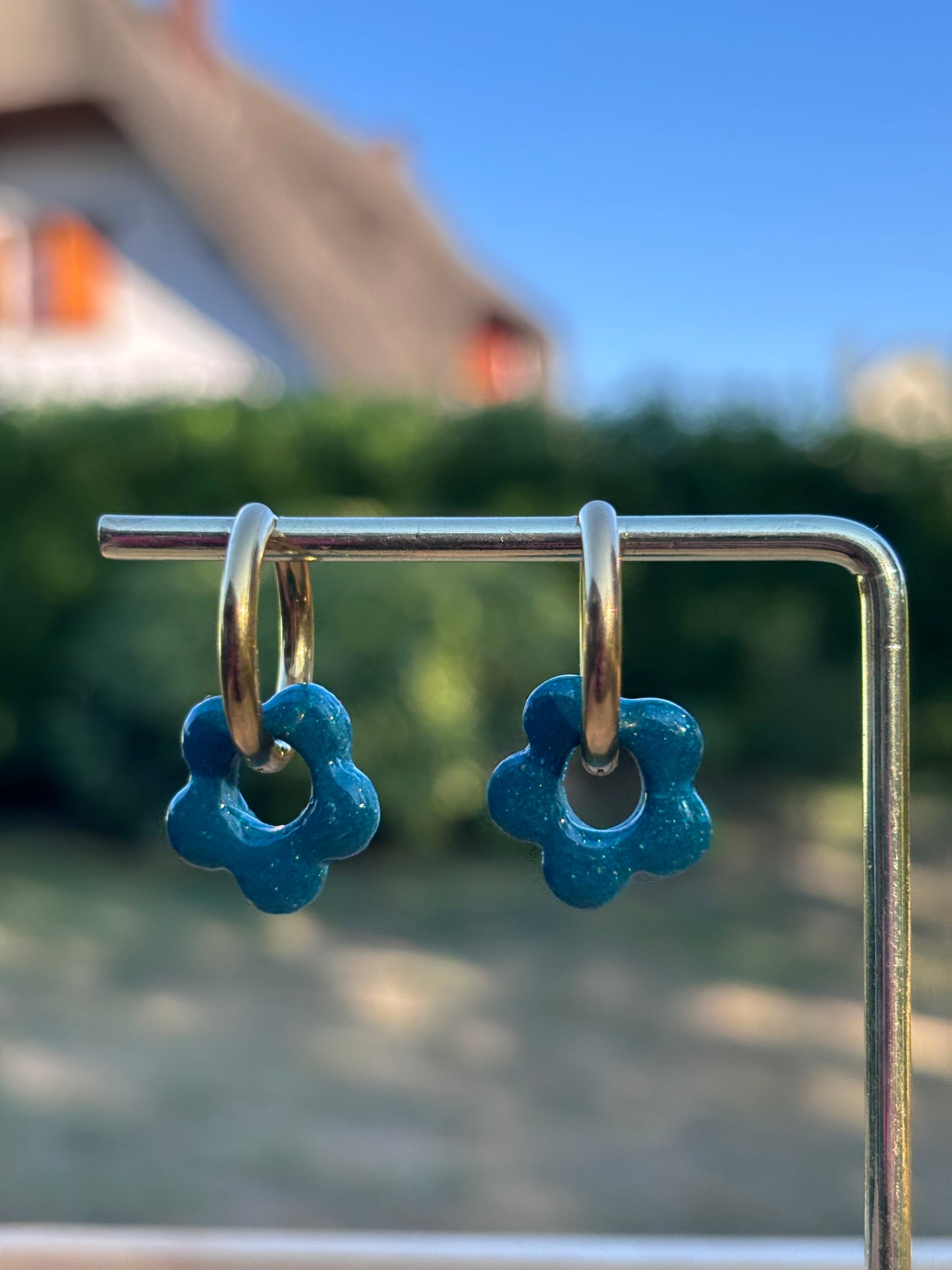 Créoles Mini Margarita menthe | Théia Bijoux