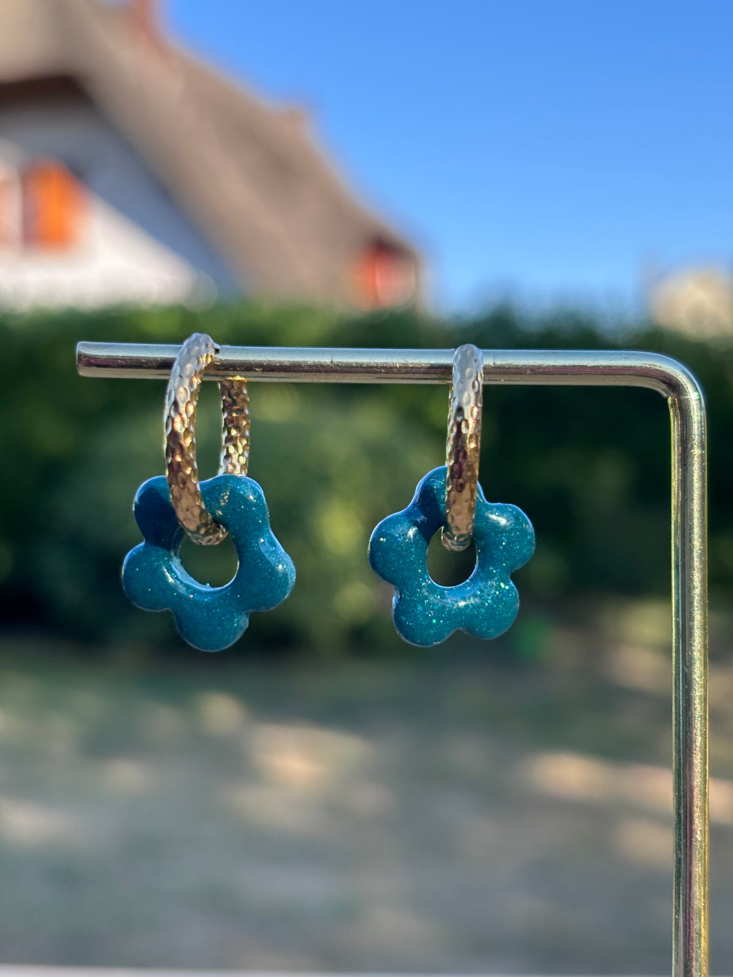 Créoles Mini Margarita menthe | Théia Bijoux