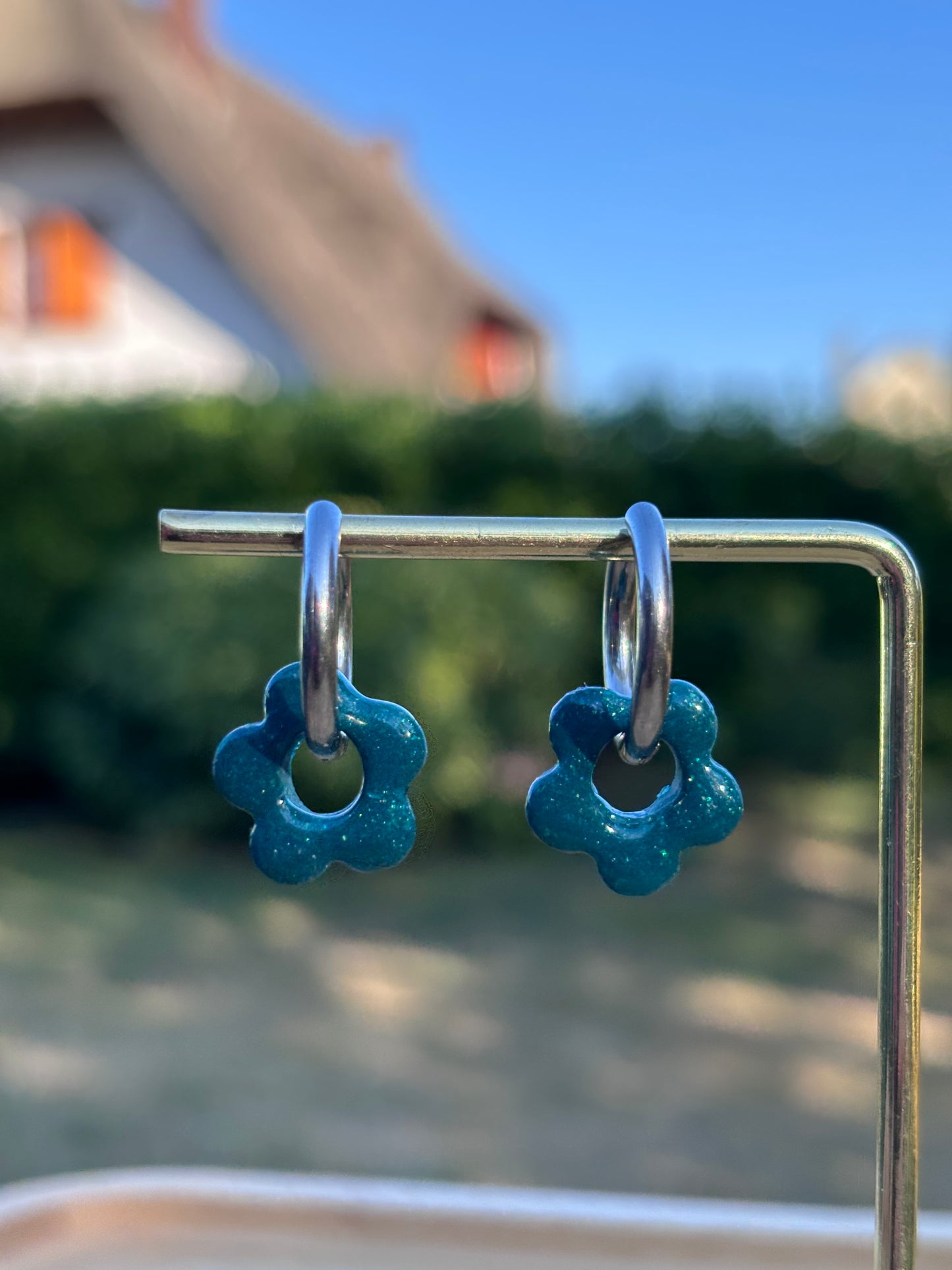 Créoles Mini Margarita menthe | Théia Bijoux