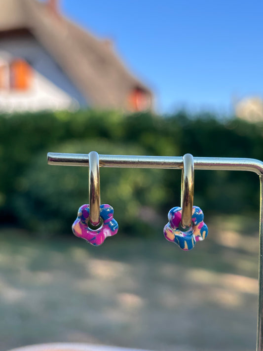 Créoles Mini Flora peps | Théia Bijoux